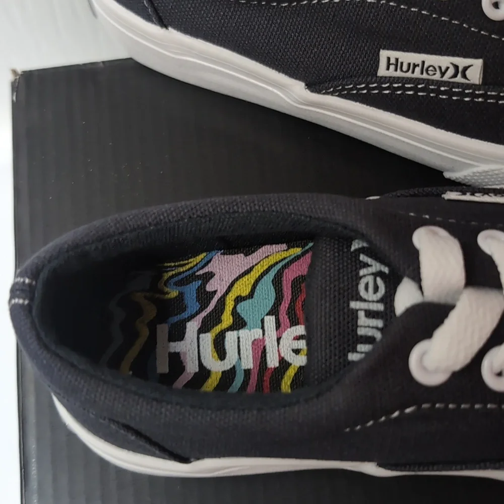 Hurley Dark Gray Boys Canvas Sneakers. Youth Size 13. Brand New In Box